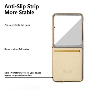 Fashion Electroplating PU Leather Phone Case for Samsung Z FliP 8 3 4 5 6 7 With Ring Front <b>Screen</b> <b>Protector</b> Shockproof Cover - Product Image 5