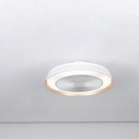Ventilateur de plafond moderne XD348 à moteur DC, télécommandé, en ABS, avec lumière LED, 8 pales, 6 vitesses, faible bruit
