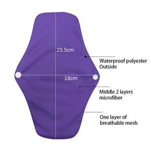 High Absorbency Washable Breathable Skin-Friendly Reusable Sanitary Napkins for Heavy Flow Leak-proof Night Use Menstrual Pads - Product Image 4