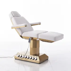Mobilier de salon table de massage spa lit de beauté électrique en or rose avec moteur 3 4 et base en acier inoxydable fabriqué en Chine