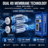 Máquina Expendedora de Agua Purificada por Ósmosis Inversa, Estación de Autoservicio para Exteriores, OEM, 24H, Inteligente, con Monedas, Código QR, IoT, Luz UV para Desinfección Automática