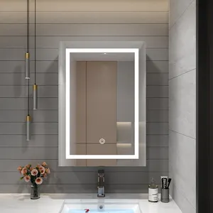 Banheiro inteligente espelho fabricante do armário Touch Screen Led iluminado salão parede armário Led maquiagem medicina armário com espelho