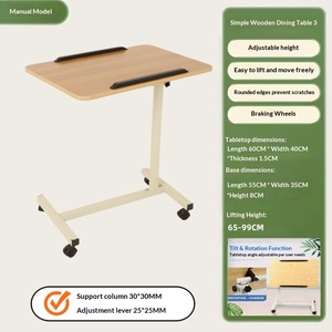 Movable Economic Overbed <b>Table</b> Hospital Patient <b>Bedside</b> Over Bed <b>Table</b> - Product Image 4