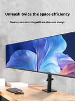 Support d'écran en métal, support de moniteur d'ordinateur à clipser sur le bureau, conçu de manière ergonomique