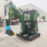 Excavator Mini Crawler 1.5T 2T Buatan Cina dengan Aksesoris Bucket Hammer untuk Dijual