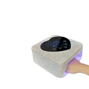 Lampu manikur bentuk hati, lampu UV kuku berlian dapat diisi ulang LED Gel pengering kuku 72W lampu UV LED untuk kuku - Product Image 6
