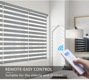 <span class=keywords><strong>Zebra</strong></span> Rèm cơ giới tùy chỉnh chiều dài Alexa thông minh màn persianas Y cortinas nội thất điện Ngày & Đêm <span class=keywords><strong>k</strong></span>ép Con lăn Màu - Product Image 3