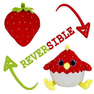 Jopark créatif mignon Flip Animal fraise oeuf disjoncteur poussin ODM Double Flip Fruit Animal jouets en peluche jouet éducatif pour enfants - Product Image 1