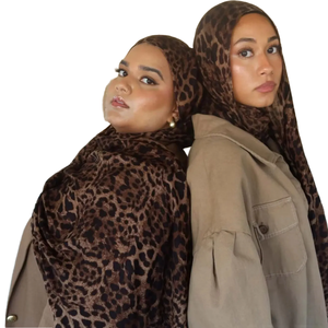 Nouvel arrivage : Voile modal, foulard et châle pour femmes musulmanes, imprimé numérique motif léopard, toutes saisons - Product Image 4