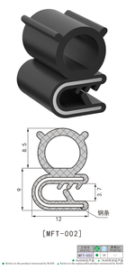 MFT-002 venda quente fábrica grau industrial vendas diretas preto vedação tiras para armários - Product Image 6