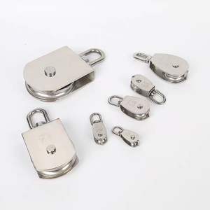 Anello di sollevamento per uso industriale con puleggia a fune in acciaio inox a doppia puleggia fissa per nave marina - Product Image 5