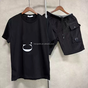 Ensemble <span class=keywords><strong>de</strong></span> vêtements d'été décontractés <span class=keywords><strong>de</strong></span> luxe pour hommes, deux pièces, t-shirt en nylon respirant pour l'extérieur, <span class=keywords><strong>short</strong></span> à séchage rapide - Product Image 1