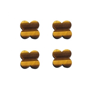 Hanyu Chất lượng cao tự nhiên Tiger Eye Nhà Máy Giá bốn lá cỏ ba lá đá đối với trang sức làm - Product Image 1