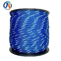 Cordon de tirage réfléchissant en nylon et polyester de 4 mm et 5 mm avec ajusteur en aluminium pour tentes et guidage