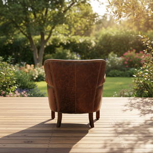 Ghế giáo sư trong cổ điển sâu nâu chính hãng da xì gà phòng ghế bành phòng khách giọng cong trở lại CuộN cánh tay Câu lạc bộ ghế - Product Image 6