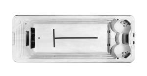 Piscina Infinita, Spa de Natación Acrílico para Exteriores con Sistema de Aislamiento, Bañera de Hidromasaje de 5.8m con Temperatura Constante y Función de Masaje - Product Image 1