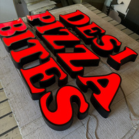 Letrero Luminoso LED Personalizado para Exteriores, Letrero Comercial con Letras LED 3D, Logotipo de Restaurante, Letrero de Pizza para Publicidad