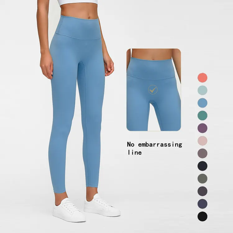 2021 hiçbir utanç verici hattı ter pantolon ezme Butt koşucu pantolonu spor özel yüksek belli egzersiz spor-yoga taytı kadınlar için