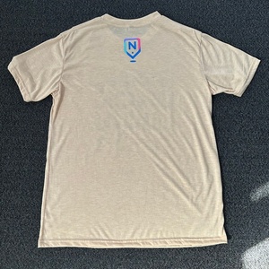 男式o领三混纺t恤实心短袖50% 涤纶25% 棉25% 人造丝混纺定制印花三混纺t恤 - Product Image 4