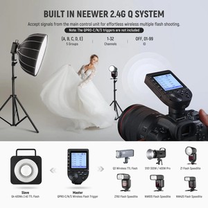 Flash de studio photo professionnel <span class=keywords><strong>NEEWER</strong></span> 2800 mAh, lumière stroboscopique 2,4 G 400 W - Product Image 4