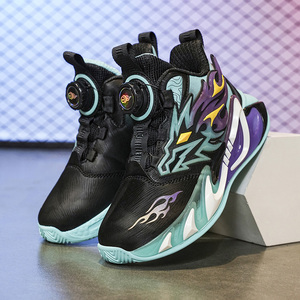Chaussures personnalisées pour garçons 2026 Nouvelle Collection Imperméables EVA Mi-hautes Grandes Tailles Enfants Antidérapantes Légères Sport Basketball Doublure en Maille Coton - Product Image 4
