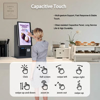 Kiosques de commande en libre-service de 15,6/21,5 pouces avec terminal Android 11, imprimante de reçus et scanner pour restaurants et commerces de détail