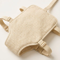 Siège de chaise haute de voyage matelassé de qualité supérieure BSCI, luxueux, pliable, avec harnais de sécurité pour bébé et grande poche de rangement au dos
