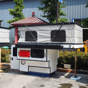 TP02 Trọng lượng nhẹ gia cố sợi thủy tinh Pop Up Pickup Truck Camper 4x4 cắm trại Pick up trượt trên tán xe tải Camper với phòng tắm - Product Image 3