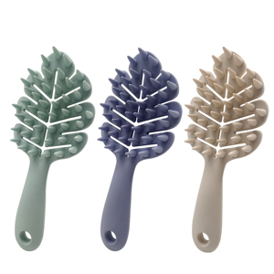 Respirant cuir chevelu Massage cheveux peigne écologique poux peigne Salon maison voyage hôtel utiliser Logo personnalisable plastique bambou poignée - Product Image 1