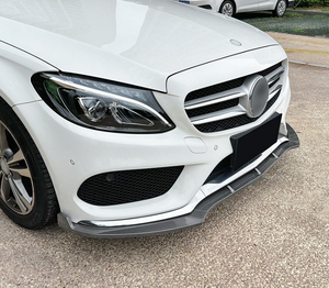 3 pezzi labbro anteriore auto per <span class=keywords><strong>Mercedes</strong></span> <span class=keywords><strong>Benz</strong></span> classe C Splitter W205 C300 C160 C200 C350e C260 AMG 2015-2018 nero lucido - Product Image 2