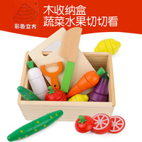 Jouet de découpe en bois sûr pour enfants, fruits et légumes de simulation, jeu de cuisine, jouet éducatif précoce pour jeu de rôle à la maison