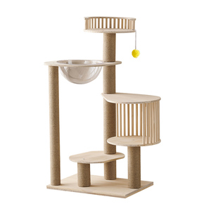 Solid Wooden Cat Trees for Big Cat Climbing Scratch Furniture Tower Cat House Pet Product Toy