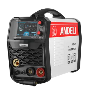 ANDELI 2024 New LCD MIG-270 MIG ALUMINIUM MIG MMA LIFT TIG Spool Gun Welding Machine