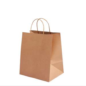 Nouveauté Sac en papier kraft avec logo personnalisé Conception de sacs en papier brun pour emporter - Product Image 1