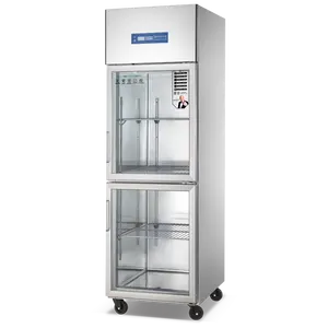 Prise en charge de la personnalisation complète, vente directe en usine, porte unique verticale, réfrigérateur, congélateur, réfrigérateur Commercial