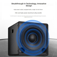 Système audio professionnel passif haute puissance LMO Subwoofer 12 pouces/15 pouces, caisson en bois, réponse en fréquence 100 Hz-20 kHz