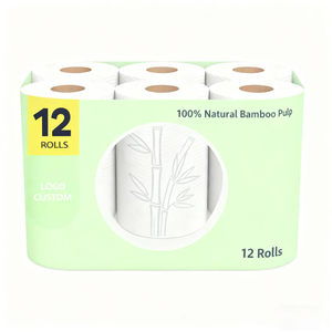 Carta Igienica in Rotolo Standard 100% Polpa di Bambù Vergine, 2/3/4 Strati, Assorbente, Ecologica, Morbida, Confezionata Singolarmente - Product Image 2