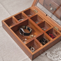 Offre Spéciale boîte de rangement en bois rectangulaire de luxe boîte à bijoux en bois de luxe en gros pour un emballage de bijoux efficace