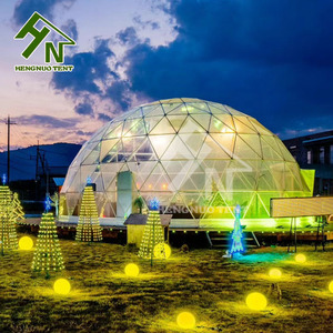 Carpa de Fiesta Transparente con Diseño Floral de 10m 15m, Tipo Domo Redondo con Estructura de Acero para Celebraciones Navideñas, Personalizable - Product Image 3