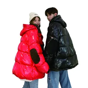 Vendita all'ingrosso paio di giacche di spessore-M-5XL coppia giacca di spessore mens imbottito giacca in nylon lucido imbottito giacche