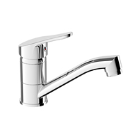 Robinet de cuisine à long col en laiton chromé, nouveau design