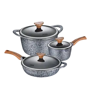 Asd Keuken Koken Anti-aanbak Steen Kookgerei Sets Graniet Gegoten Aluminium Potten En Pannen