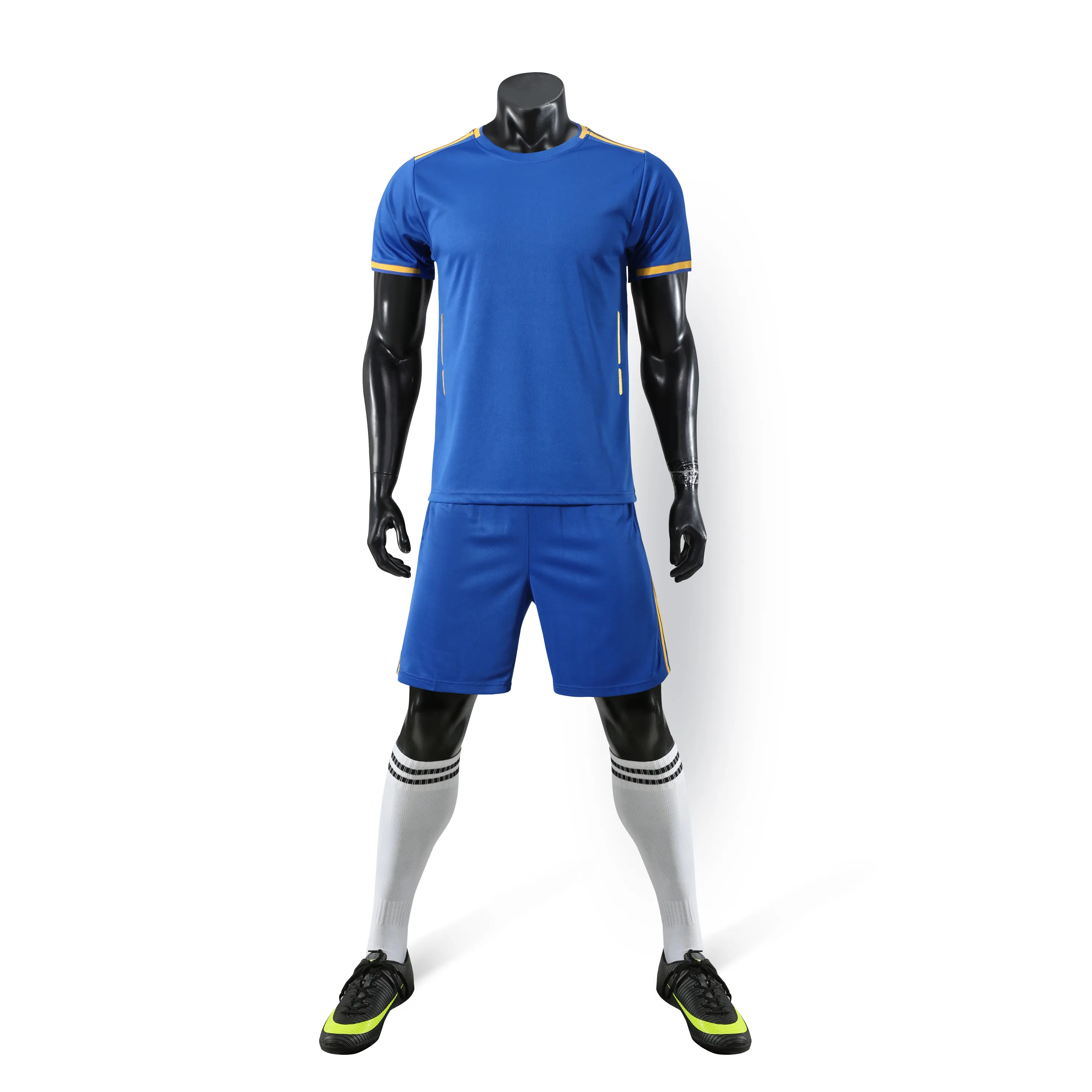 Fan Version Sport Gold y Black Bulk personalizado bordado Youth Dropship Retro Soccer Jersey 2023 2024 Tailandia para hombres