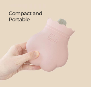 Nouvelle bouteille d'eau chaude en silicone double usage pour la maison, design mini patte de chat de dessin animé, ours, à remplir d'eau chaude - Product Image 3