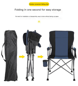 <span class=keywords><strong>Silla</strong></span> <span class=keywords><strong>de</strong></span> Playa Personalizada para Pesca, Barbacoa y Ocio al Aire Libre, <span class=keywords><strong>Silla</strong></span> <span class=keywords><strong>de</strong></span> Camping Portátil Plegable <span class=keywords><strong>de</strong></span> Lujo con Respaldo Alto y Portavasos - Product Image 2