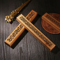 Porte-encens en bois rétro bouddhiste, porte-bâtonnets d'encens, attrape-cendres, écologique, durable, outils d'aromathérapie, décoration d'intérieur