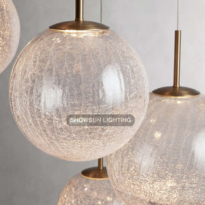 Grande soggiorno oro bolle di lusso luce del ciondolo nordico moderno lampadario in vetro per la cucina di casa - Product Image 3