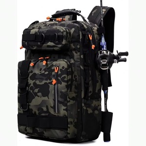 Muestra gratuita: Bolsa de almacenamiento para equipo de pesca, mochila para aparejos de pesca con compartimentos y bolsillos para cajas de aparejos - Product Image 2
