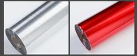 Rouleau de film PET holographique doré et argenté pour marquage à chaud, écologique, lavable, film de transfert thermique métallique pour étiquettes d'emballage