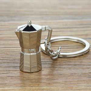 3D MINI Metal Coffee Equipment Key <b>Ring</b> Moka Pot Coffee Cup Bucket <b>Keyring</b> Cafe Gift for Coffee Lovers Keychain - Product Image 2